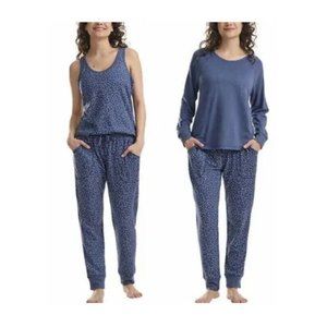 NWT Live Love Lounge Women's 3 Piece Pajama Lounge Set Blue Size S $75 FFF024